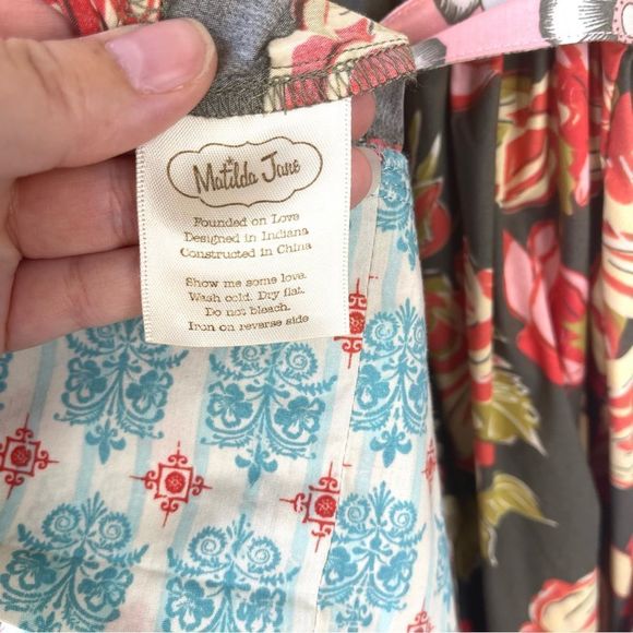 Matilda Jane Girls Serendipity Perfect Day Knot Pink Yellow Dress Size 8 - Picture 8 of 14